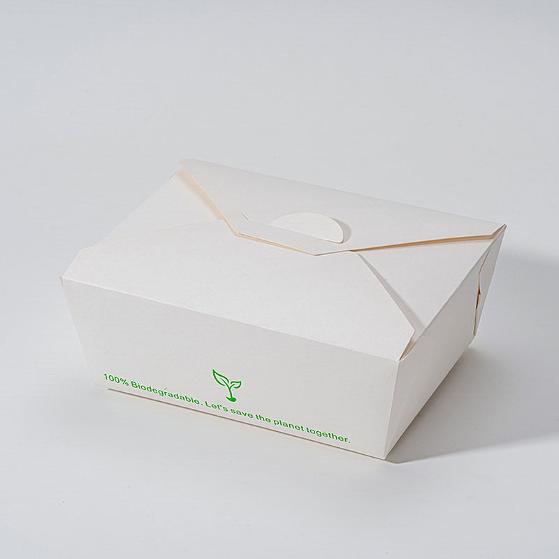 PLA-foret papirboks til levering af måltidsforberedelse